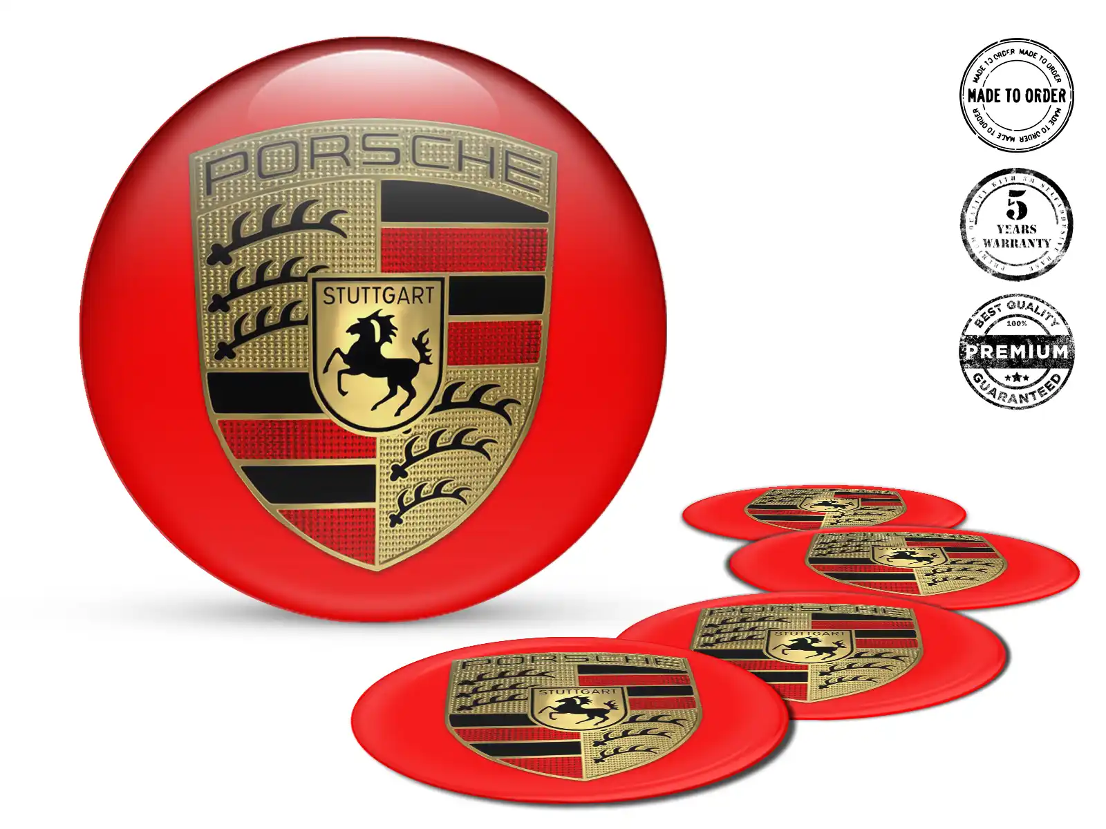 Porsche Felgenaufkleber Auto Stilvolles gewölbtes Design
